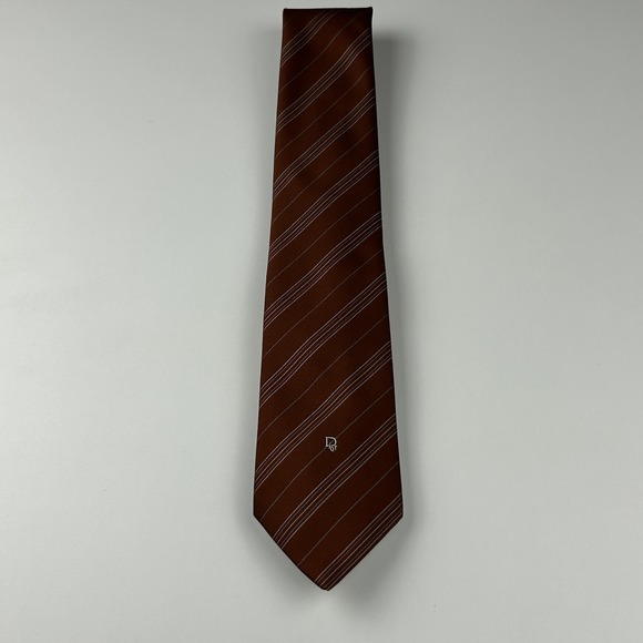 Dior Other - Vintage Christian Dior Hahne's Brown Striped Tie‎ NWT